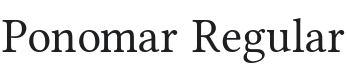 Ponomar Font Preview