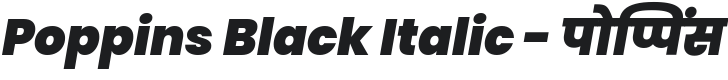 Poppins Black Italic Font Preview