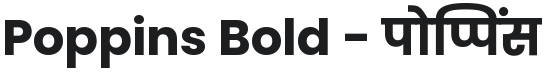 Poppins Bold Font Preview