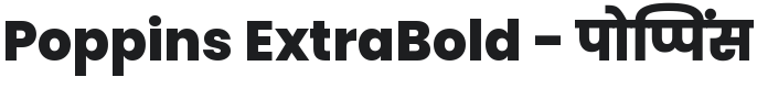 Poppins ExtraBold Font Preview