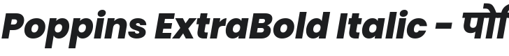 Poppins ExtraBold Italic Font Preview