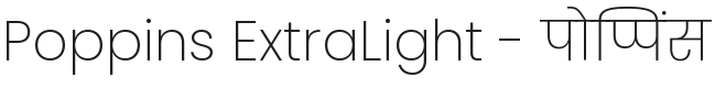 Poppins ExtraLight Font Preview