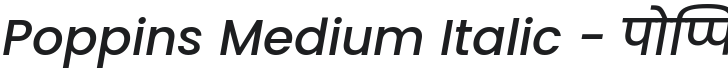 Poppins Medium Italic Font Preview