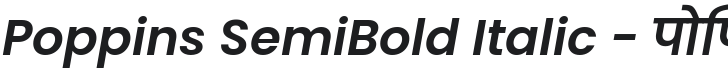 Poppins SemiBold Italic Font Preview