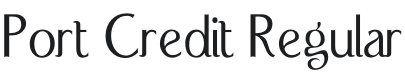 Port Credit Font Preview