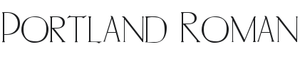 Portland Roman Font Preview