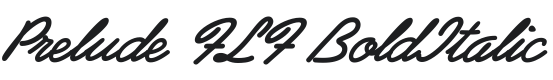 Prelude FLF-BoldItalic Font Preview
