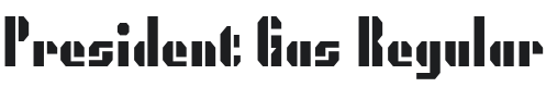 President Gas Font Preview