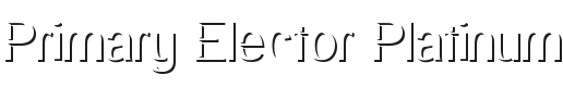 Primary Elector Platinum Font Preview
