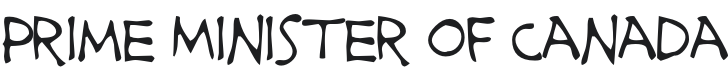 Prime Minister of Canada Font Preview
