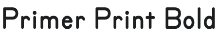 Primer Print-Bold Font Preview