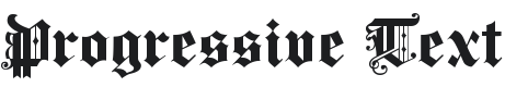 Progressive Text Font Preview