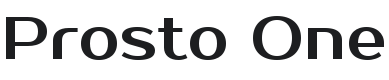 Prosto One Font Preview