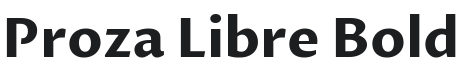 Proza Libre Bold Font Preview