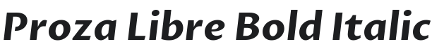 Proza Libre Bold Italic Font Preview