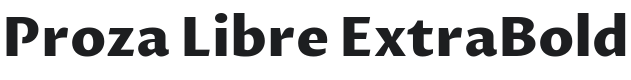 Proza Libre ExtraBold Font Preview