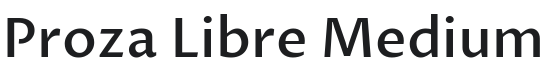 Proza Libre Medium Font Preview