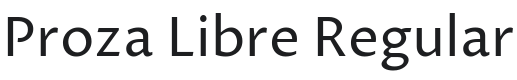 Proza Libre Font Preview