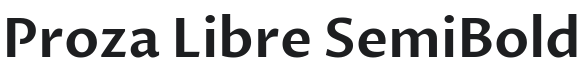 Proza Libre SemiBold Font Preview