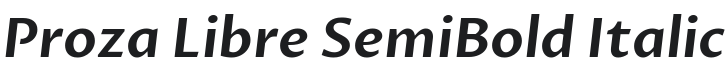 Proza Libre SemiBold Italic Font Preview