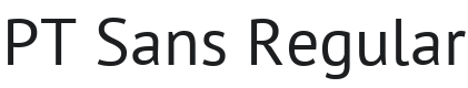 PT Sans Font Preview