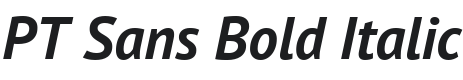 PT Sans Bold Italic Font Preview