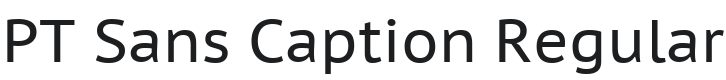 PT Sans Caption Font Preview