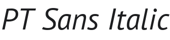 PT Sans Italic Font Preview