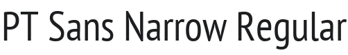 PT Sans Narrow Font Preview