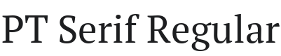 PT Serif Font Preview