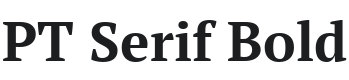 PT Serif Bold Font Preview
