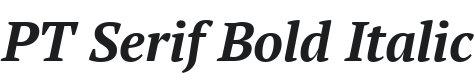 PT Serif Bold Italic Font Preview