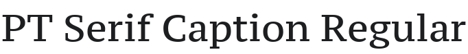 PT Serif Caption Font Preview