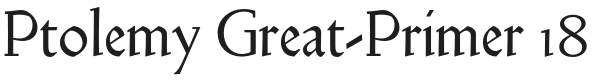 Ptolemy Font Preview