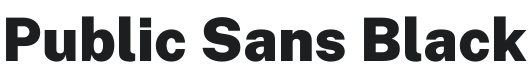 Public Sans Black Font Preview