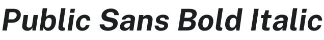 Public Sans Bold Italic Font Preview