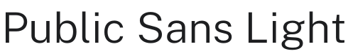 Public Sans Light Font Preview