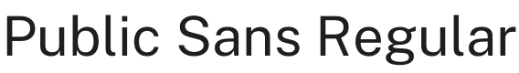 Public Sans Font Preview