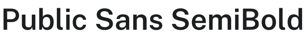 Public Sans SemiBold Font Preview