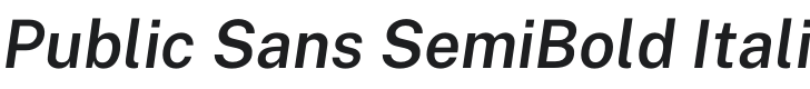 Public Sans SemiBold Italic Font Preview