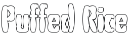 Puffed Rice Font Preview