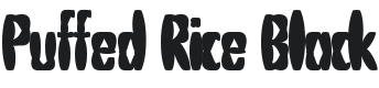 Puffed Rice Black Font Preview
