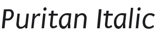 Puritan Italic Font Preview