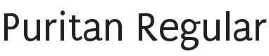 Puritan Font Preview