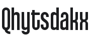 Qhytsdakx Font Preview