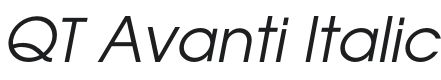 QT Avanti-Italic Font Preview