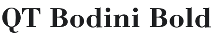 QT Bodini Bold Font Preview