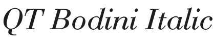 QT Bodini Italic Font Preview
