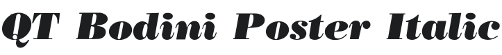 QT Bodini Poster Italic Font Preview