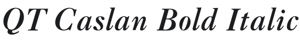 QT Caslan Bold Italic Font Preview